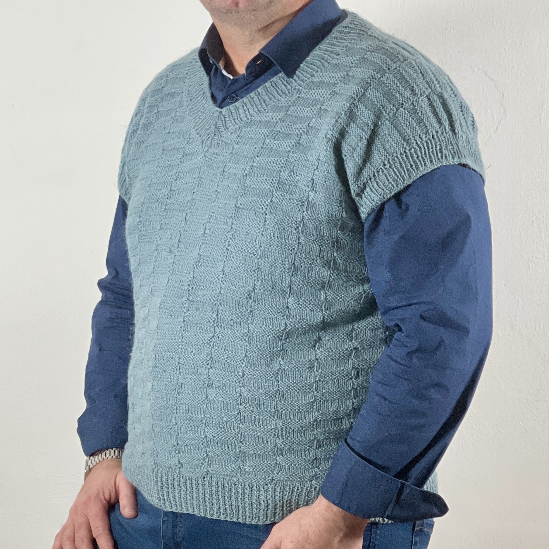 Návod: Pletená pánská vesta