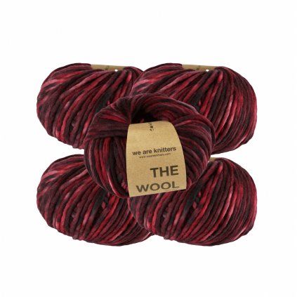 Sada 5x příze The Wool – Bordeaux