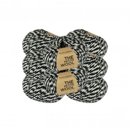 Sada 8x příze The Petite Wool – Spotted Black