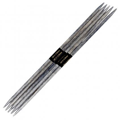 Rovné ponožkové jehlice Lykke 3,25 mm šedá Driftwood