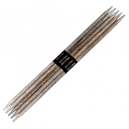 Rovné ponožkové jehlice Lykke 3,75 mm šedá Driftwood