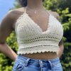 Háčkovaný top z příze na pletení i háčkování The Pima Cotton