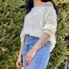Pletená svetr z příze Touch me Mohair v barvě Natural