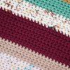 Háčkovaný úplet z pima bavlny na pletení The Pima Cotton červená Wine
